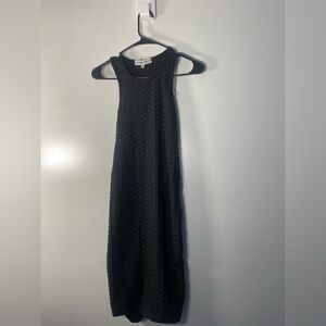 Brand new with tags! Almost Famous Black Textured MIDI dress cutout back